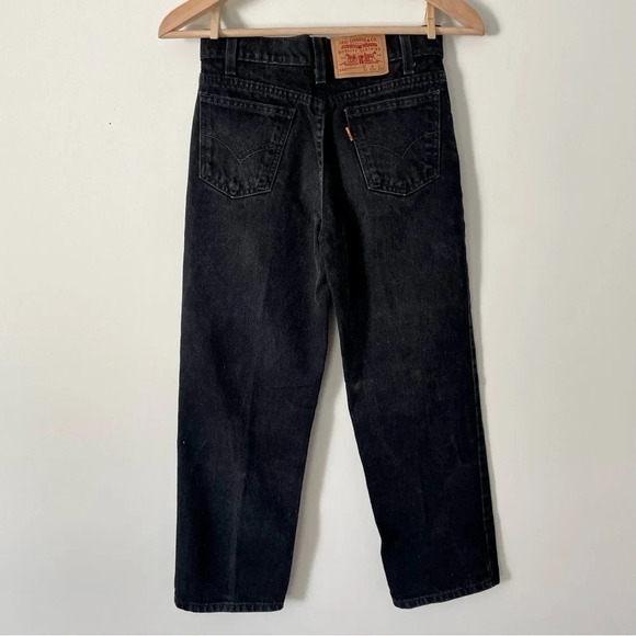 Vintage Orange Tab Levi's Jeans 90's Straight Leg  Denim Black - Picture 1 of 9